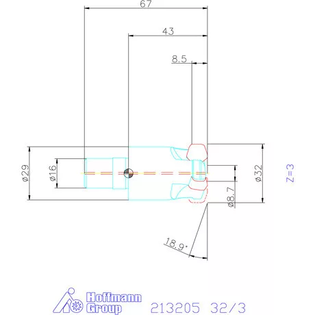 Garant Hi5 nagy előtolású maró 32/3 mm