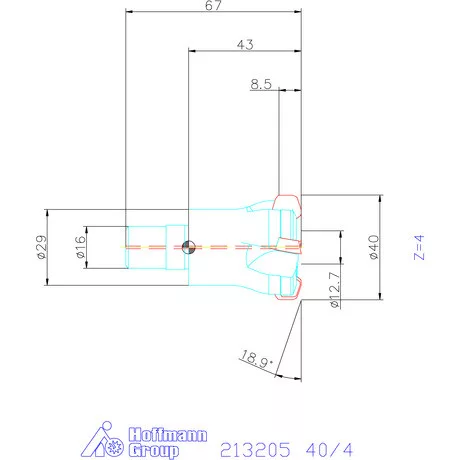 Garant Hi5 nagy előtolású maró 40/4 mm