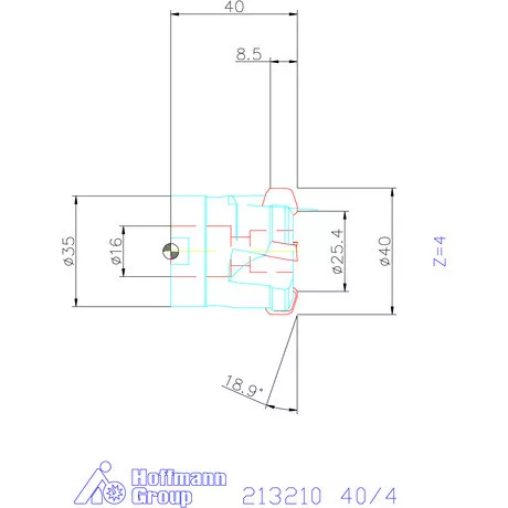 Garant Hi5 nagy előtolású maró 40/4 mm