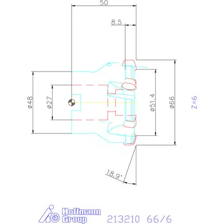 Garant Hi5 nagy előtolású maró 66/6 mm