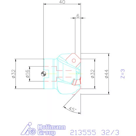 Garant Garant Softcut 45° nagy teljesítményű síkmaró 32/3 mm