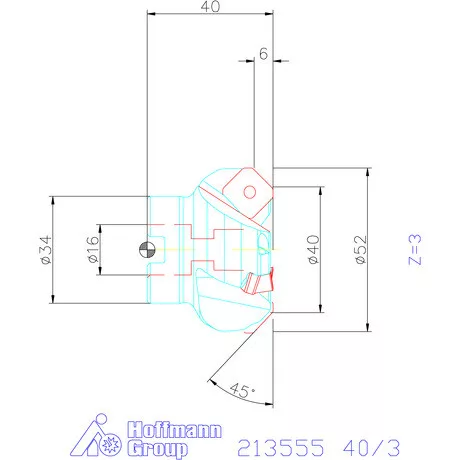 Garant Garant Softcut 45° nagy teljesítményű síkmaró 40/3 mm