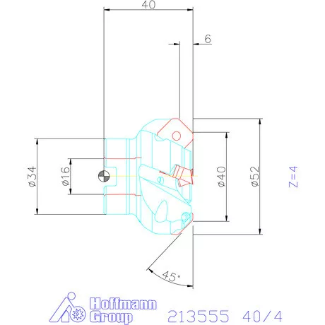 Garant Garant Softcut 45° nagy teljesítményű síkmaró 40/4 mm