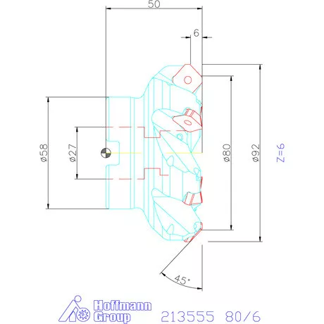 Garant Garant Softcut 45° nagy teljesítményű síkmaró 80/6 mm