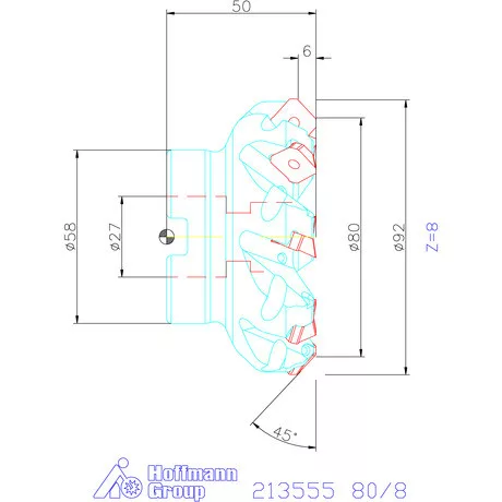Garant Garant Softcut 45° nagy teljesítményű síkmaró 80/8 mm