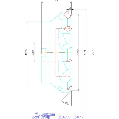 Garant Síkmaró 45° 160/7 mm