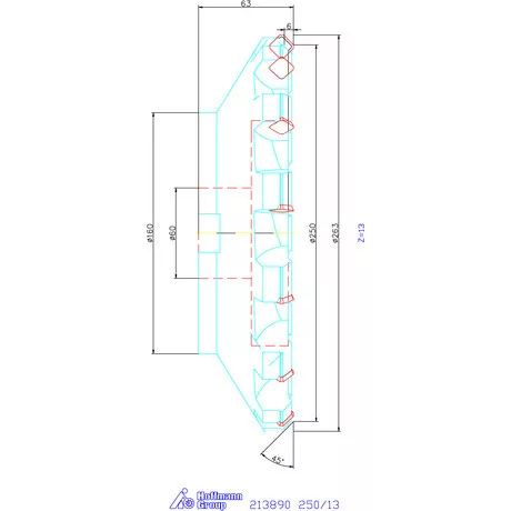 Garant Síkmaró 45° 250/13 mm