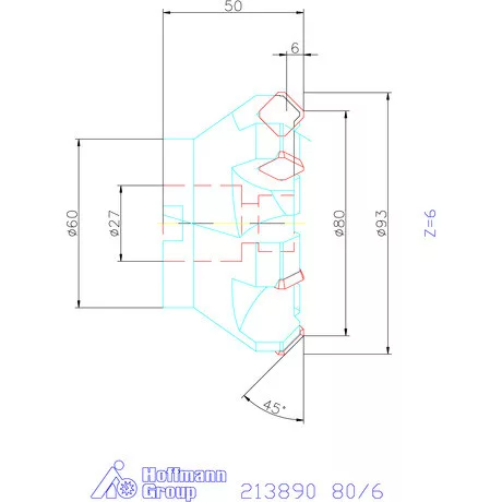 Garant Síkmaró 45° 80/6 mm