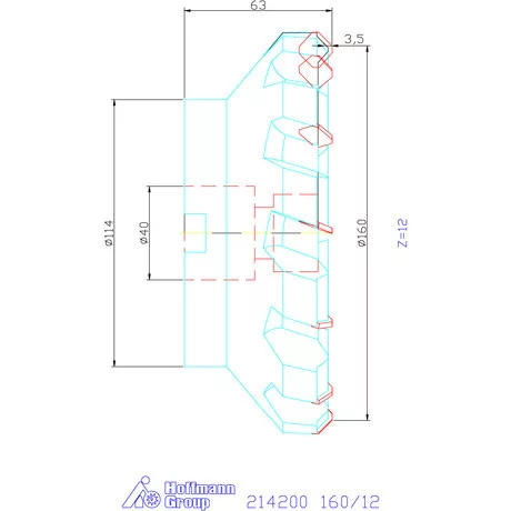 Garant Síkmaró 45° jobbos 160/12 mm