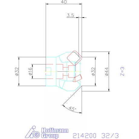 Garant Síkmaró 45° jobbos 32/3 mm