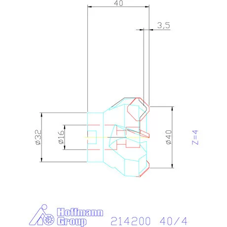Garant Síkmaró 45° jobbos 40/4 mm