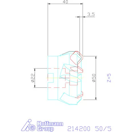 Garant Síkmaró 45° jobbos 50/5 mm