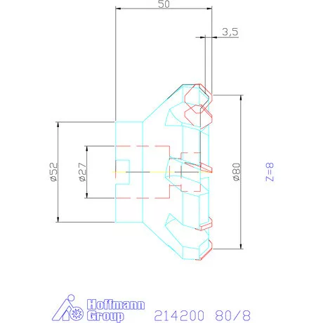 Garant Síkmaró 45° jobbos 80/8 mm