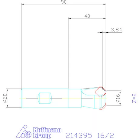 Garant Síkmaró 45° 16/2 mm