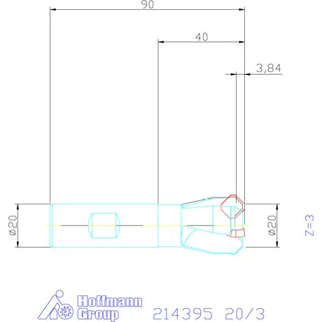 Garant Síkmaró 45° 20/3 mm