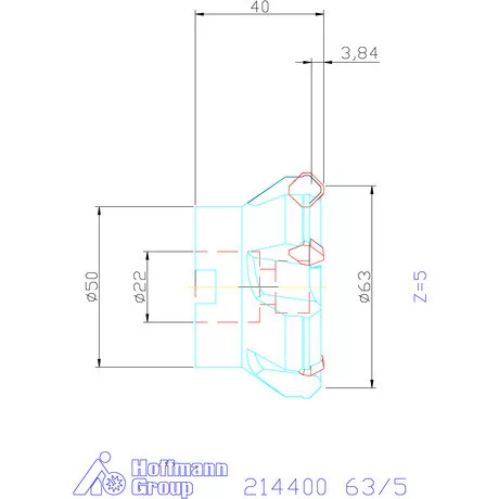 Garant Síkmaró 45° 63/5 mm