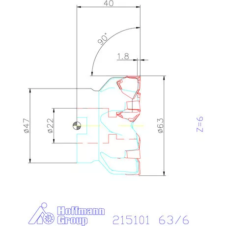Garant Sarokmaró 90° 63/6 mm