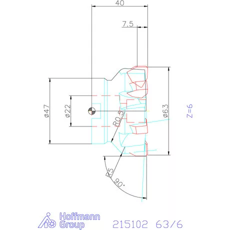 Holex Sarokmaró 90° 63/6 mm