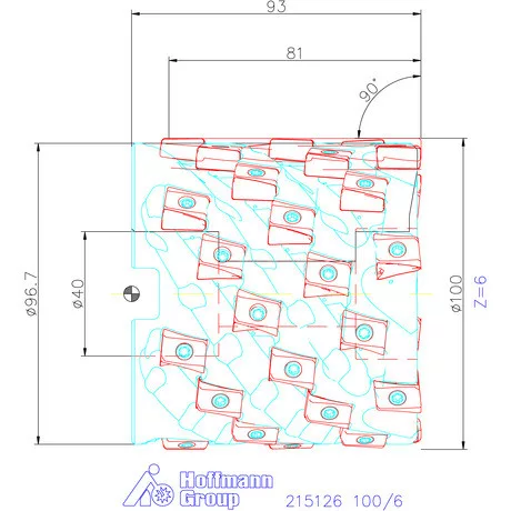 Garant Garant Power Tang 90° tangenciális nagy teljesítményű sarokmaró 100/6 mm