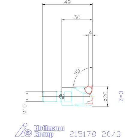 Garant Sarokmaró 90° 20/3 mm
