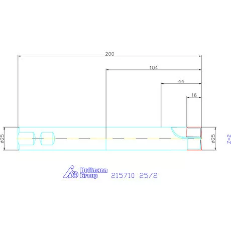 Garant Sarokmaró 90° Hosszú 25/2 mm