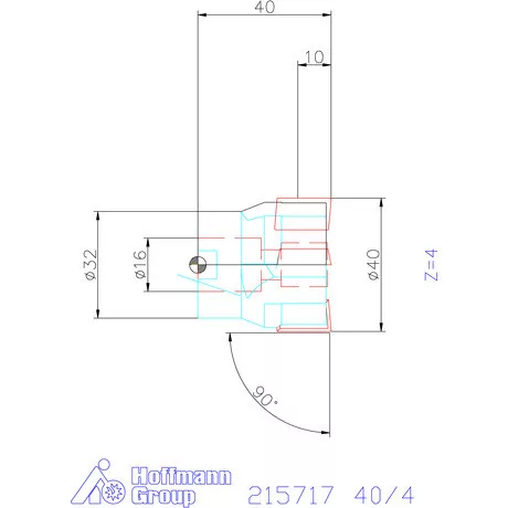 Holex Sarokmaró 90° 40/4 mm
