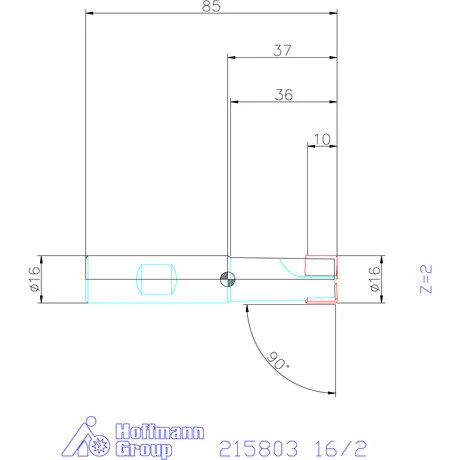 Holex Sarokmaró 90° 16/2 mm