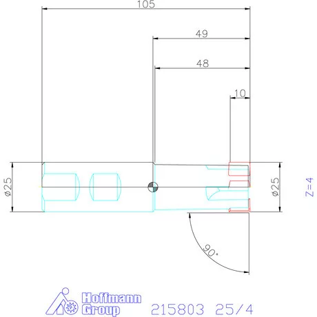 Holex Sarokmaró 90° 25/4 mm