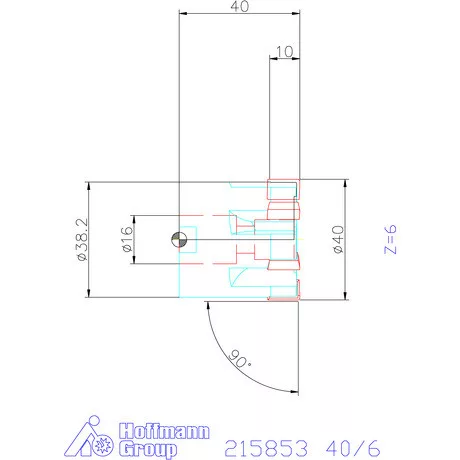 Holex Sarokmaró 90° 40/6 mm
