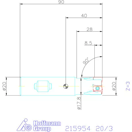 Garant Garant Power Tang 90° - tangenciális nagy teljesítményű sarokmaró sűrű osztás 20/3 mm