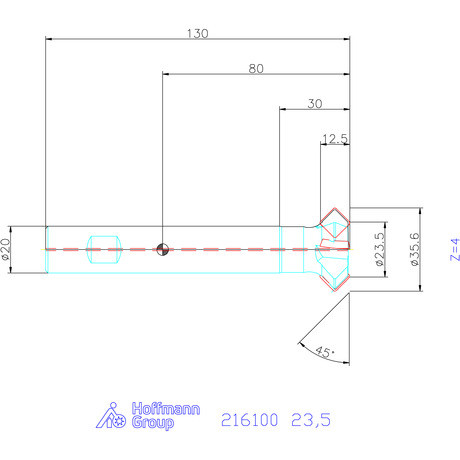 Garant Élletörő maró 45° 23,5 mm