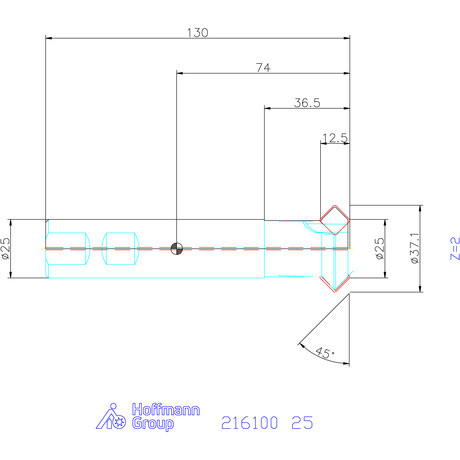 Garant Élletörő maró 45° 25 mm