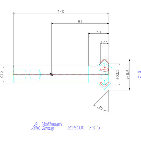 Garant Élletörő maró 45° 33,5 mm