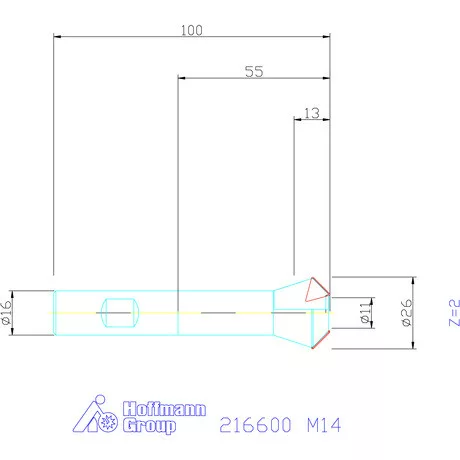 Komet 45°-os süllyesztő M14