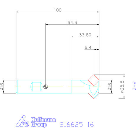 Holex Élletörő maró 45° 16