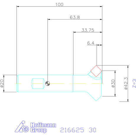 Holex Élletörő maró 45° 30