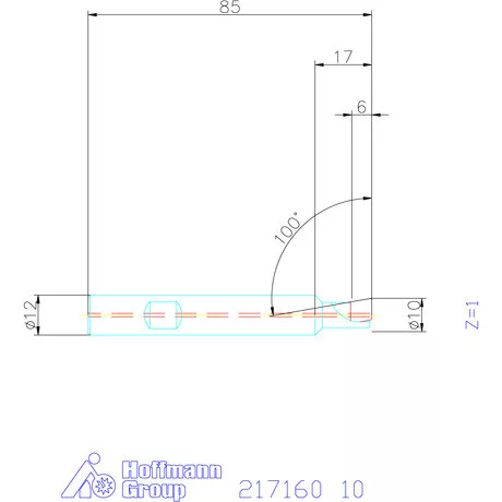 Garant Süllyesztő maró 180° 10 mm