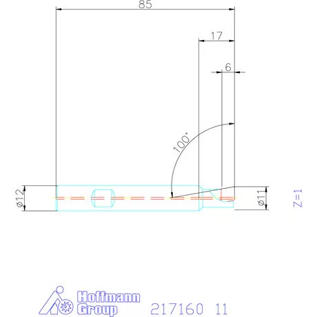 Garant Süllyesztő maró 180° 11 mm