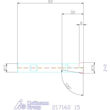 Garant Süllyesztő maró 180° 15 mm