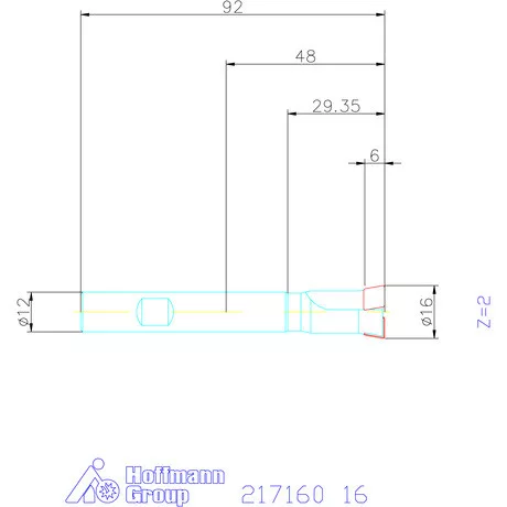 Garant Süllyesztő maró 180° 16 mm