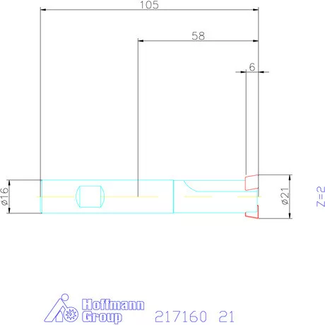 Garant Süllyesztő maró 180° 21 mm