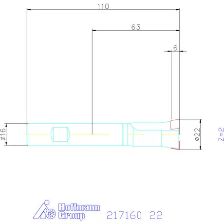 Garant Süllyesztő maró 180° 22 mm