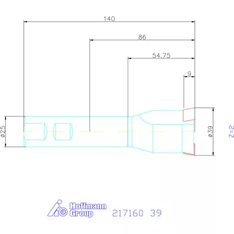 Garant Süllyesztő maró 180° 39 mm