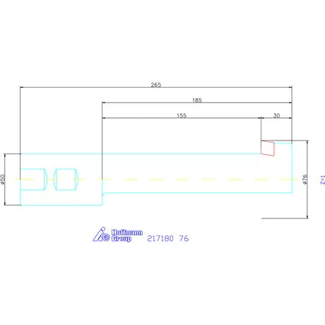 Garant Fordított süllyesztő 180° 76 mm