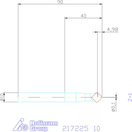 Acél szár gravírozáshoz  10 mm