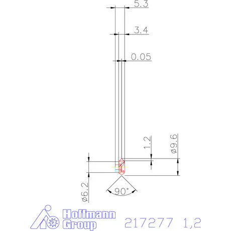 Garant 90°-os marólapka élletöréshez / sorjázáshoz 1,2 mm