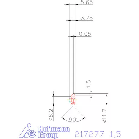 Garant 90°-os marólapka élletöréshez / sorjázáshoz 1,5 mm
