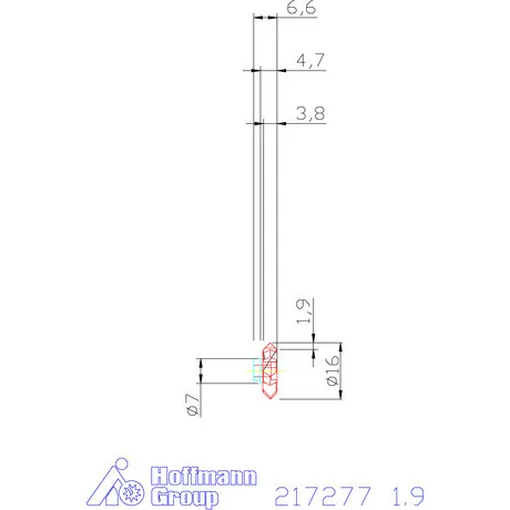 Garant 90°-os marólapka élletöréshez / sorjázáshoz 1,9 mm