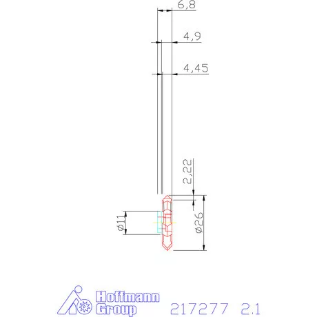 Garant 90°-os marólapka élletöréshez / sorjázáshoz 2,1 mm