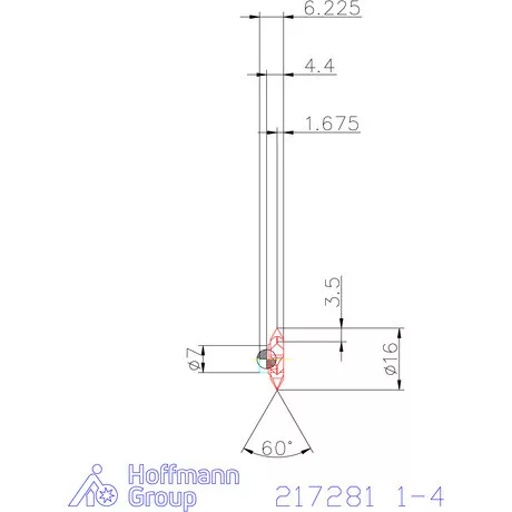 Garant 60°-os marólapka 1-4 mm